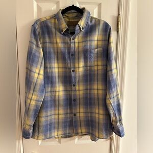 Clear Water Outfitters  Blue and Yellow Plaid Casual Shirt XL